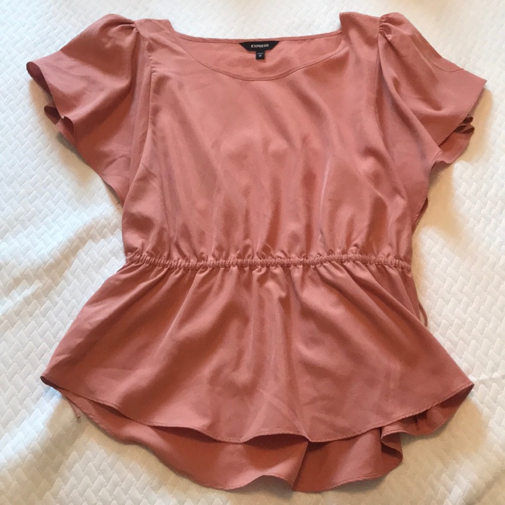 Express short sleeved dress shirt.
